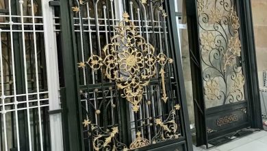 درب پارکینگ فلزی حیاط در ساری