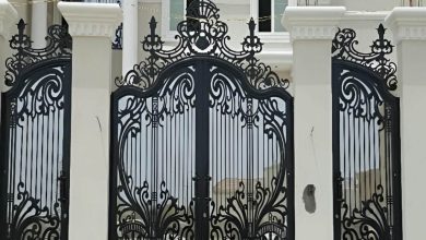 درب پارکینگ فلزی حیاط در همدان