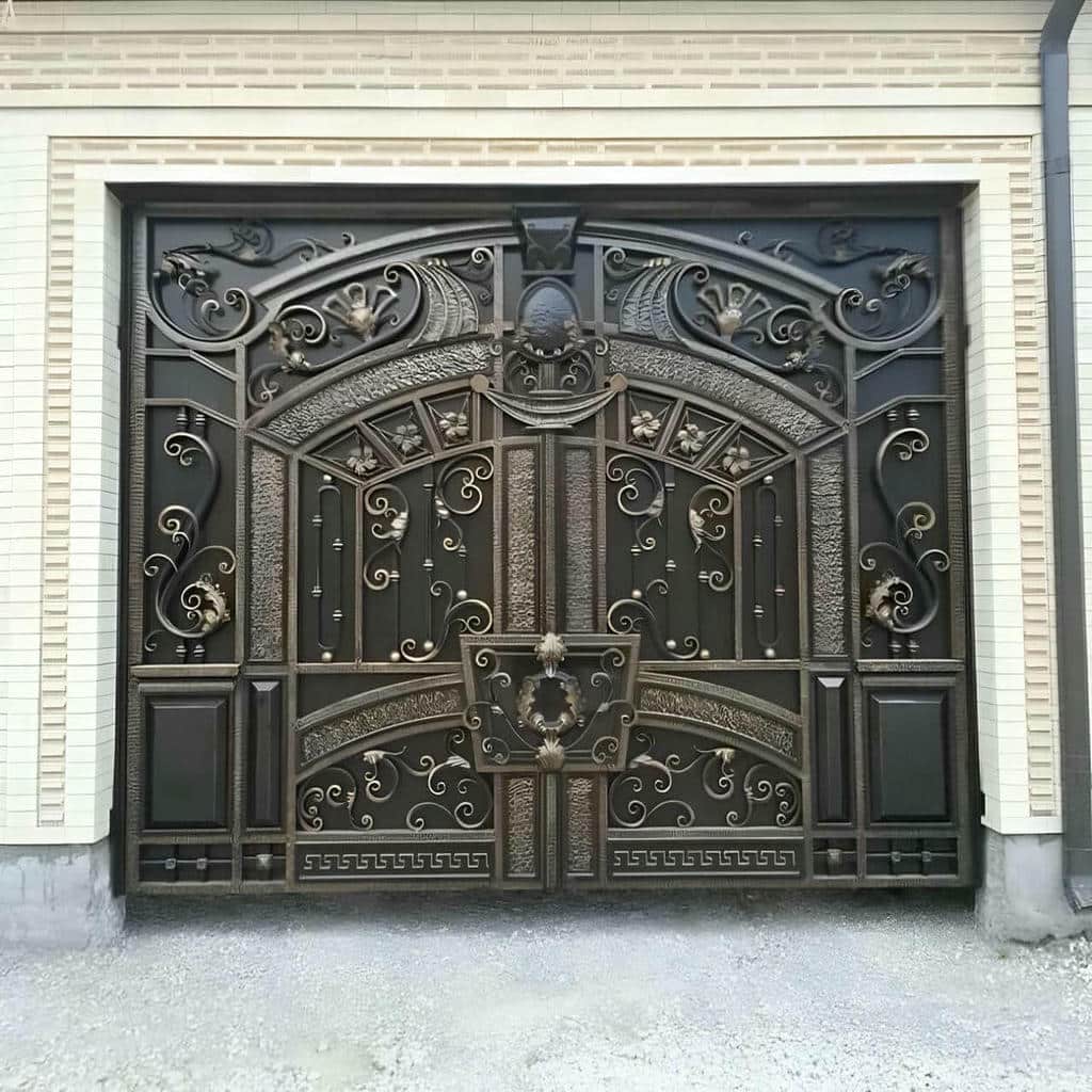 نصب درب پارکینگ فلزی حیاط مدرن در اردبیل