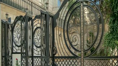 درب پارکینگ فلزی حیاط در ایلام
