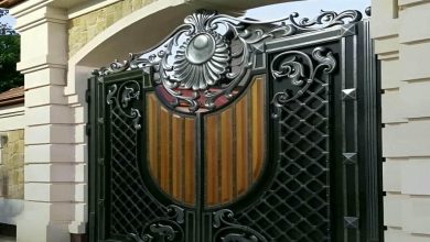 درب پارکینگ فلزی حیاط در رشت