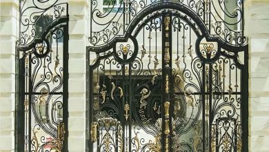 درب پارکینگ فلزی حیاط در رامسر