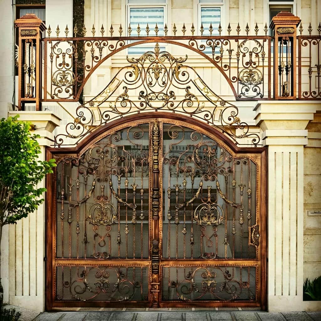خرید درب پارکینگ فلزی حیاط پروفیل سنگین در سنندج