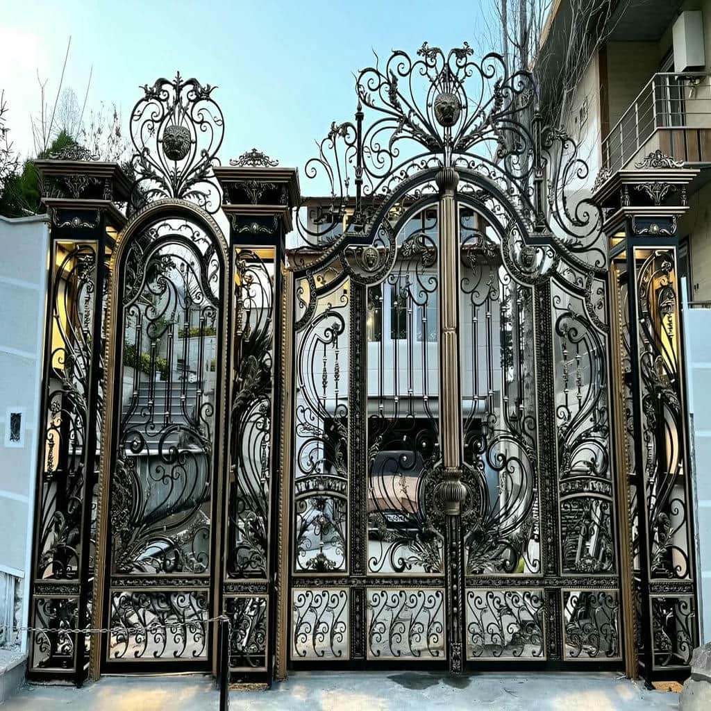 کارخانه درب پارکینگ حیاط ساده در استان گیلان
