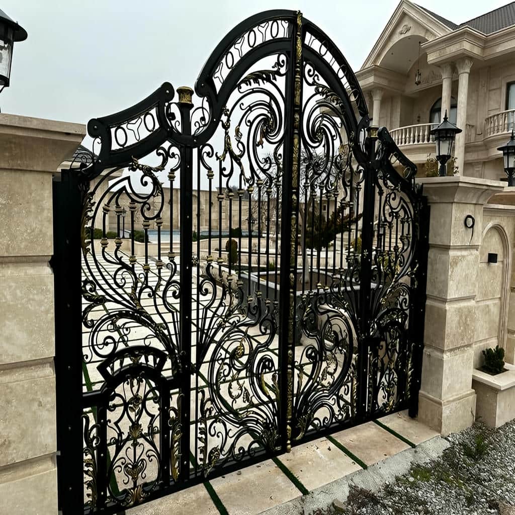 قیمت درب پارکینگ فلزی حیاط فرفورژه در یاسوج