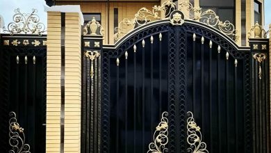 درب پارکینگ فلزی حیاط در سیرجان