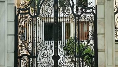 درب پارکینگ فلزی حیاط در بومهن