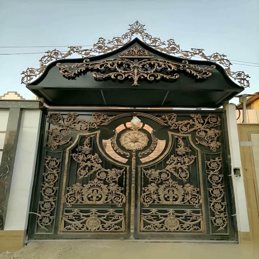 کارخانه درب پارکینگ فلزی دو لنگه در فیروزکوه