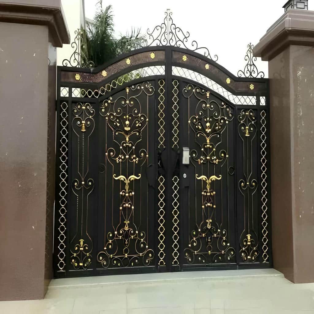 فروش درب پارکینگ فلزی حیاط دو لنگه در دماوند