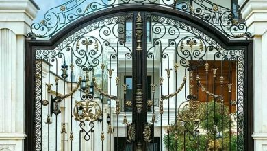 درب پارکینگ فلزی حیاط در سقز