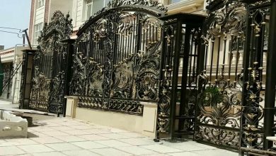درب پارکینگ فلزی حیاط در ایرانشهر