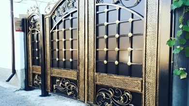 درب پارکینگ فلزی حیاط در قشم