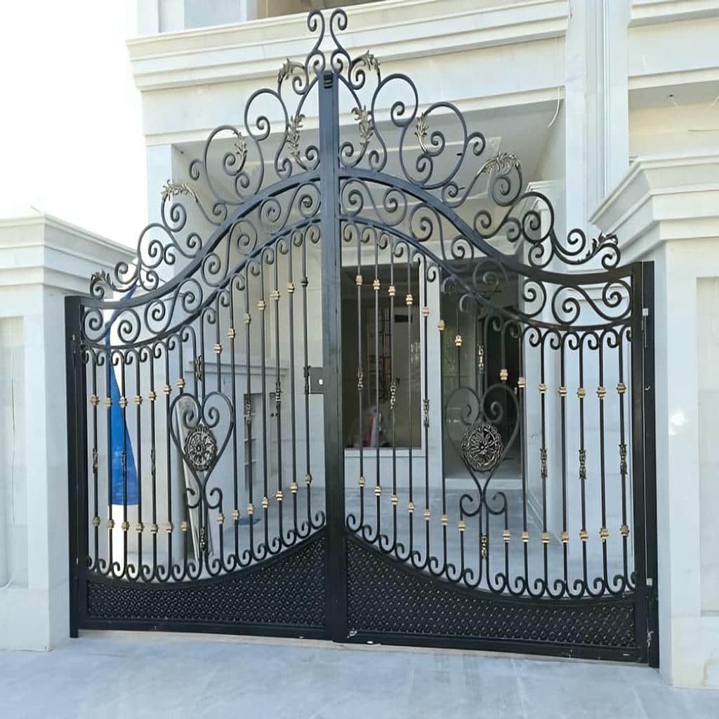 خرید درب پارکینگ فلزی حیاط پروفیل سنگین در ساوه
