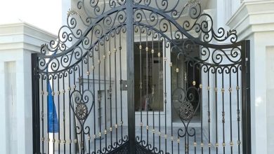 درب پارکینگ فلزی حیاط در تبریز