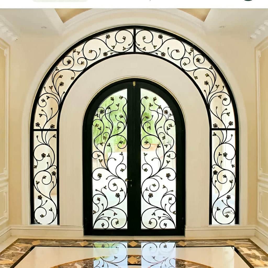 خرید درب پارکینگ فلزی حیاط مدرن در کاشان