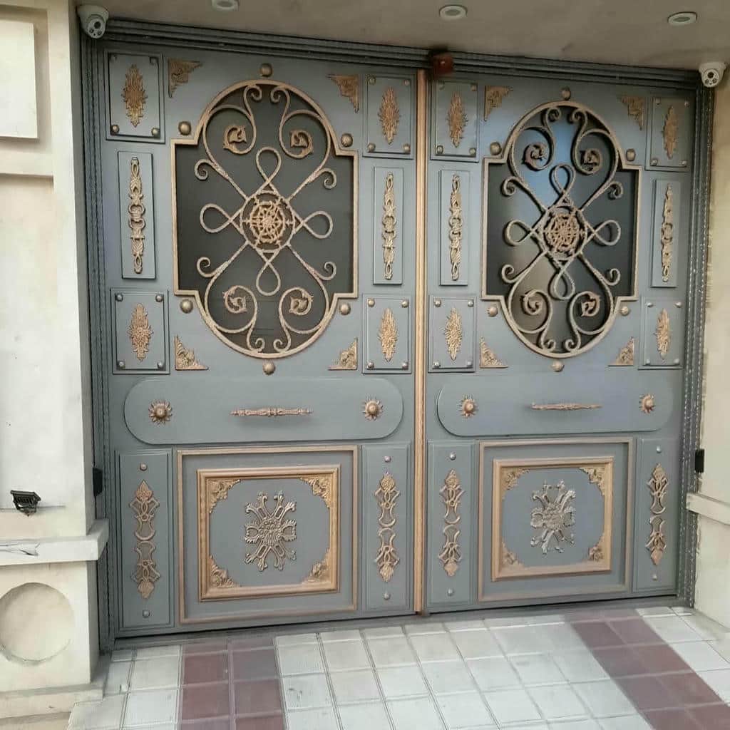 خرید درب پارکینگ فلزی حیاط ویلایی در ایلام