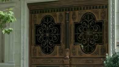 درب پارکینگ فلزی حیاط در طالقان