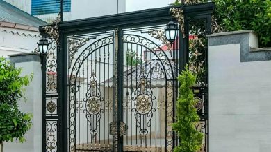 درب پارکینگ فلزی حیاط در اراک
