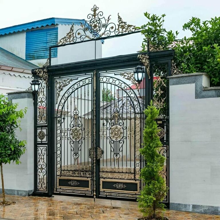 درب پارکینگ فلزی حیاط در اراک