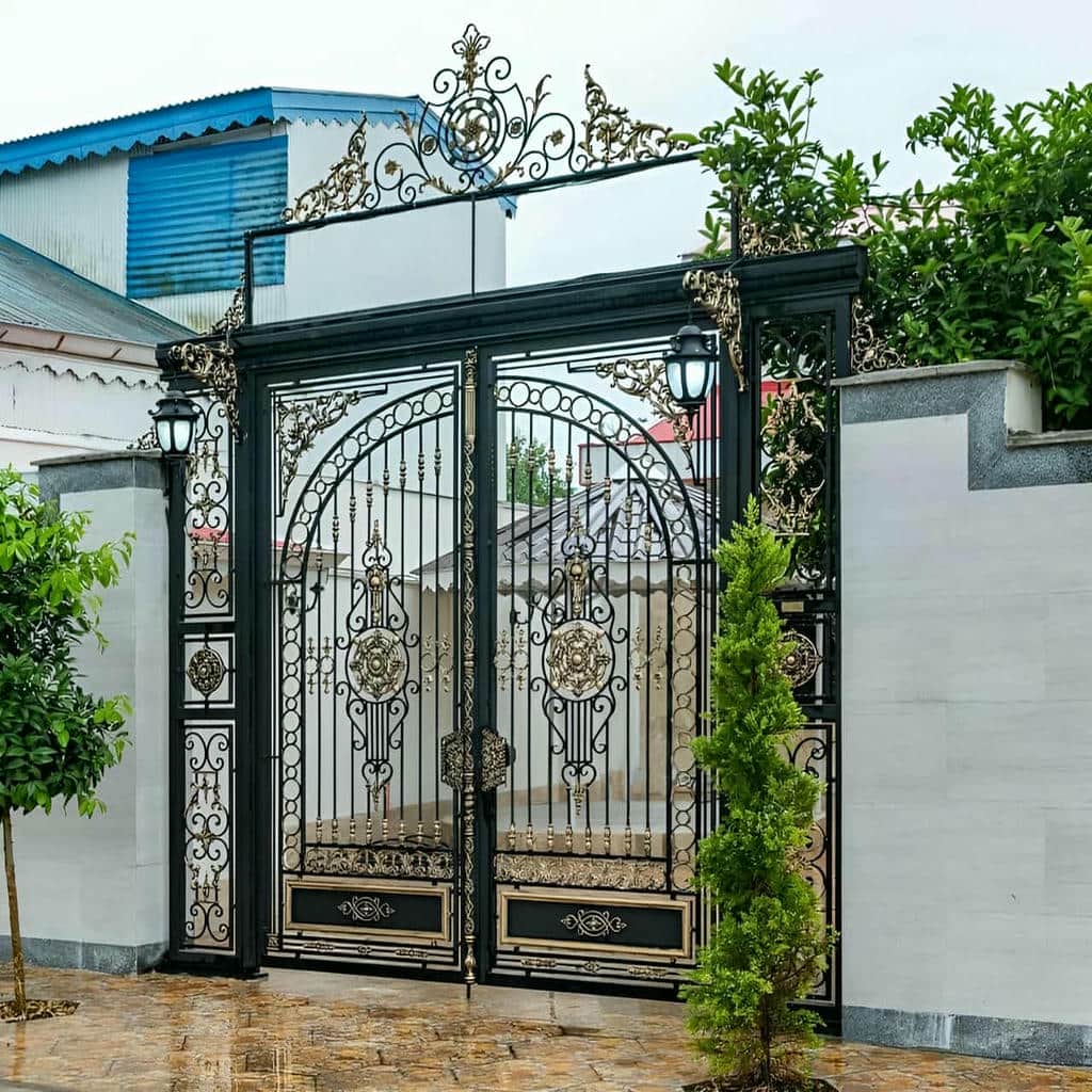 درب پارکینگ فلزی حیاط در اراک