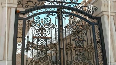 درب پارکینگ فلزی حیاط در کردان