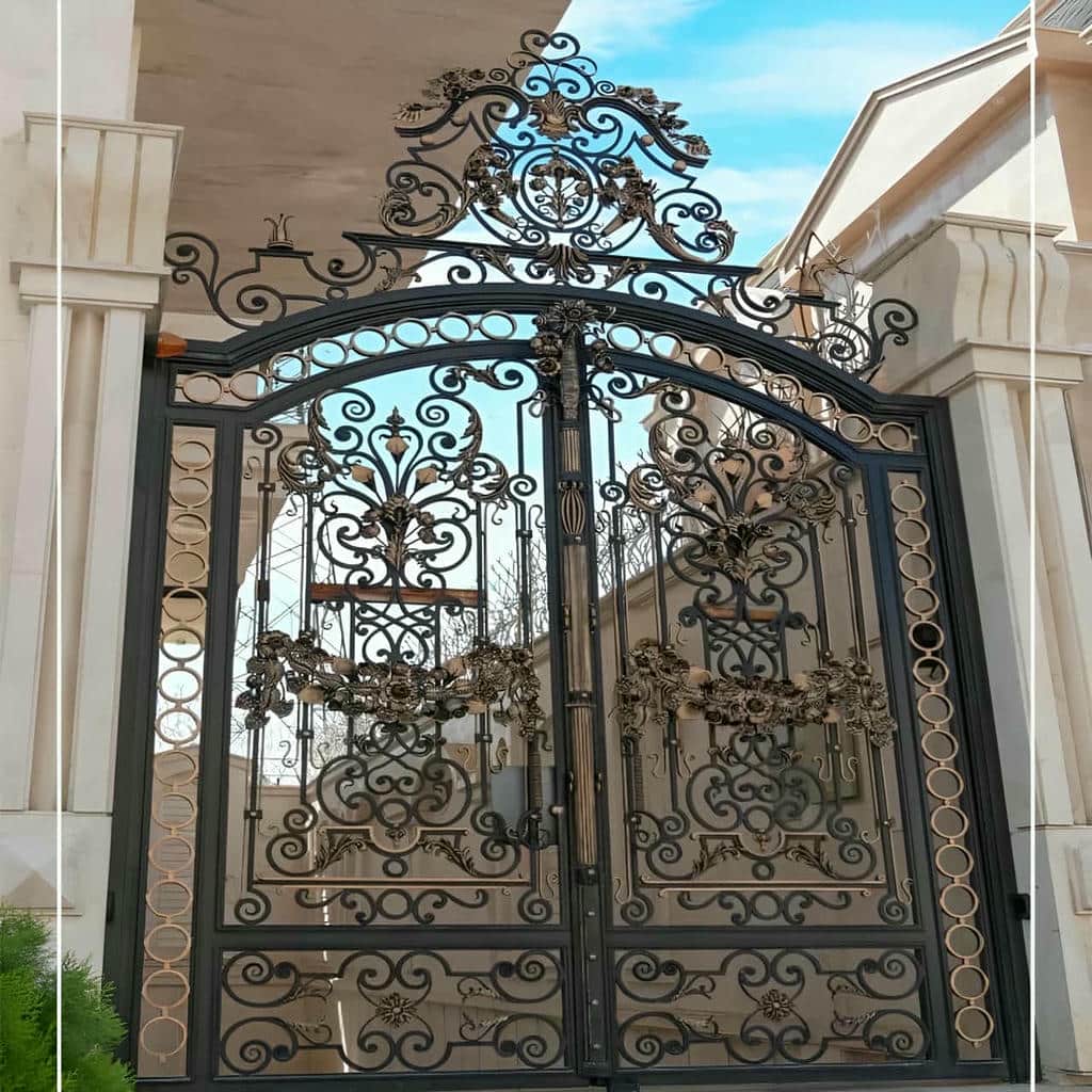 درب پارکینگ فلزی حیاط در کردان