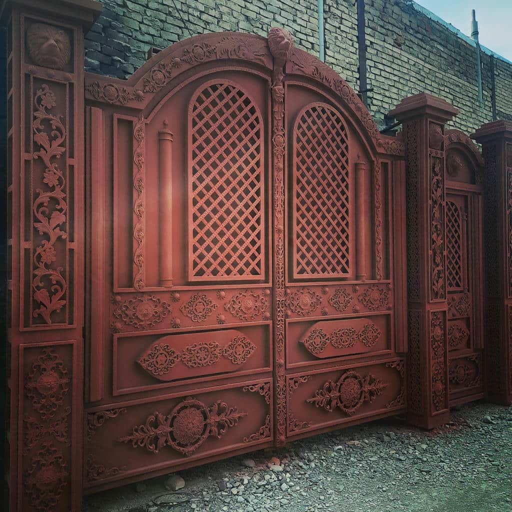 نصب درب پارکینگ حیاط مدرن در بندر لنگه
