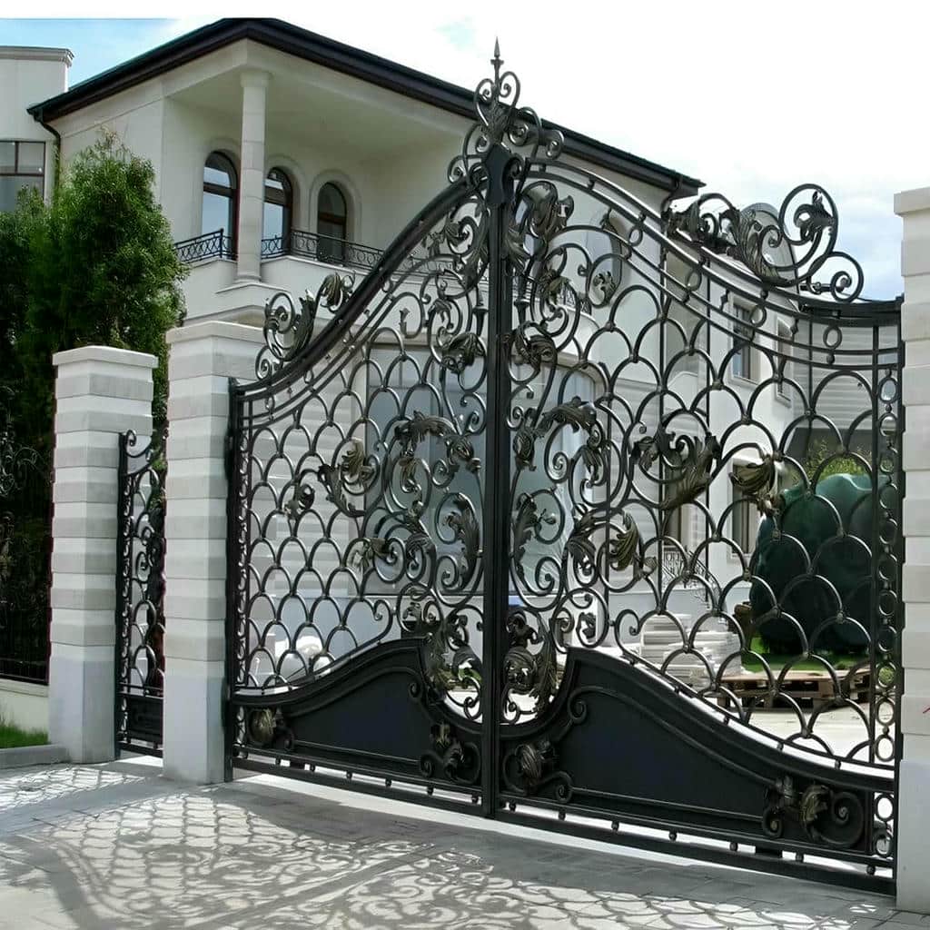 خرید درب پارکینگ فلزی حیاط فرفورژه در نظرآباد