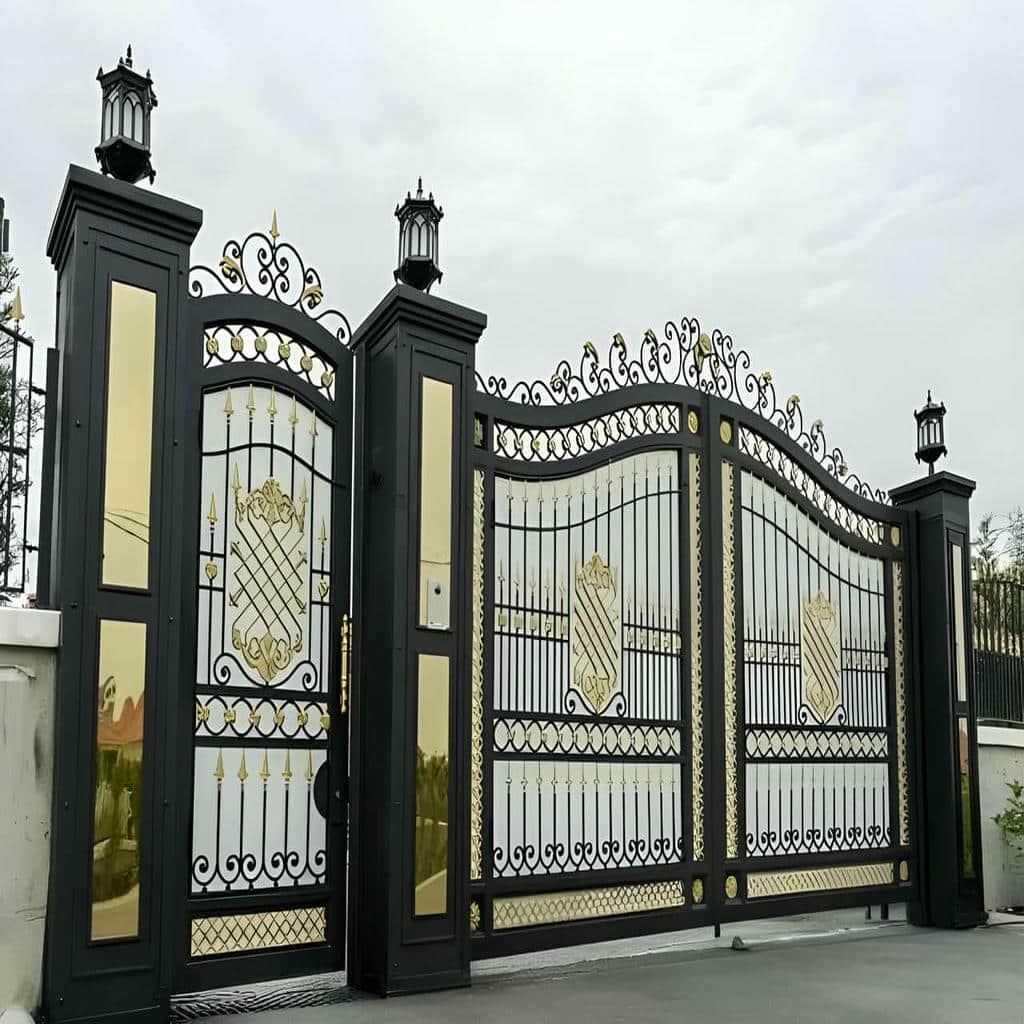 کارخانه درب پارکینگ حیاط آهنی در بندر انزلی