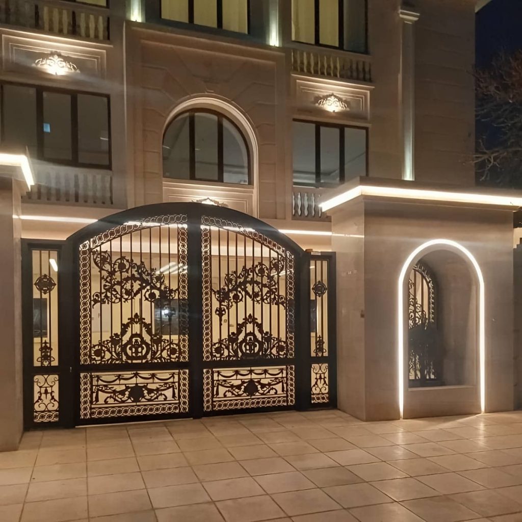 کارخانه درب پارکینگ فلزی حیاط ساده در بندرعباس