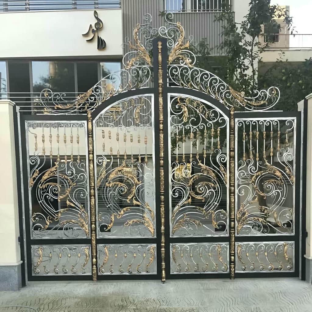 قیمت درب پارکینگ فلزی حیاط فرفورژه در محمودآباد