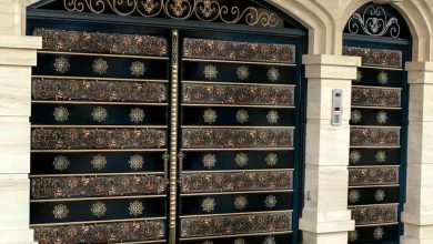 درب پارکینگ فلزی حیاط در آبادان