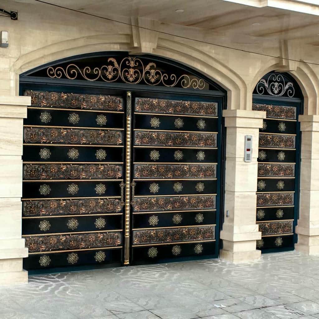 درب پارکینگ فلزی حیاط در آبادان