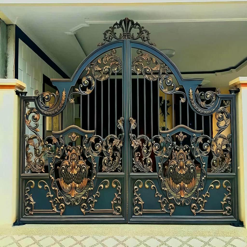 قیمت درب پارکینگ فلزی حیاط فرفورژه در سبزوار