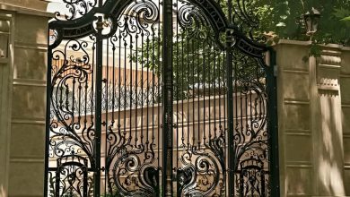 درب پارکینگ فلزی حیاط در آبسرد