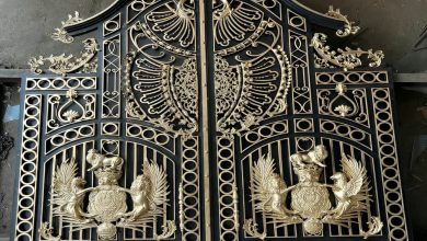 درب پارکینگ فلزی حیاط در شهریار