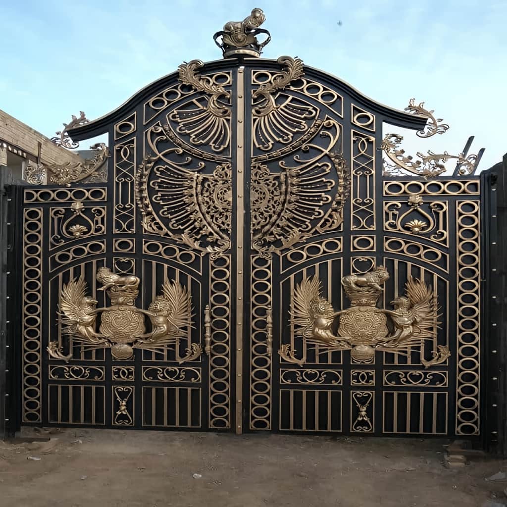 فروش درب پارکینگ فلزی حیاط ساده در اصفهان