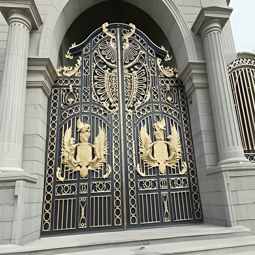 نصب درب پارکینگ فلزی حیاط ساده در شهریار