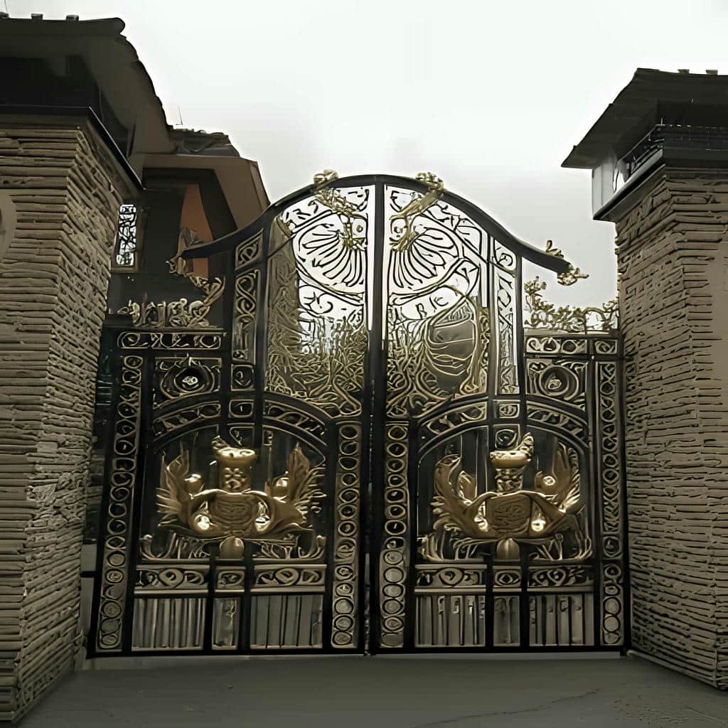 نصب درب پارکینگ فلزی حیاط مدرن در طالقان