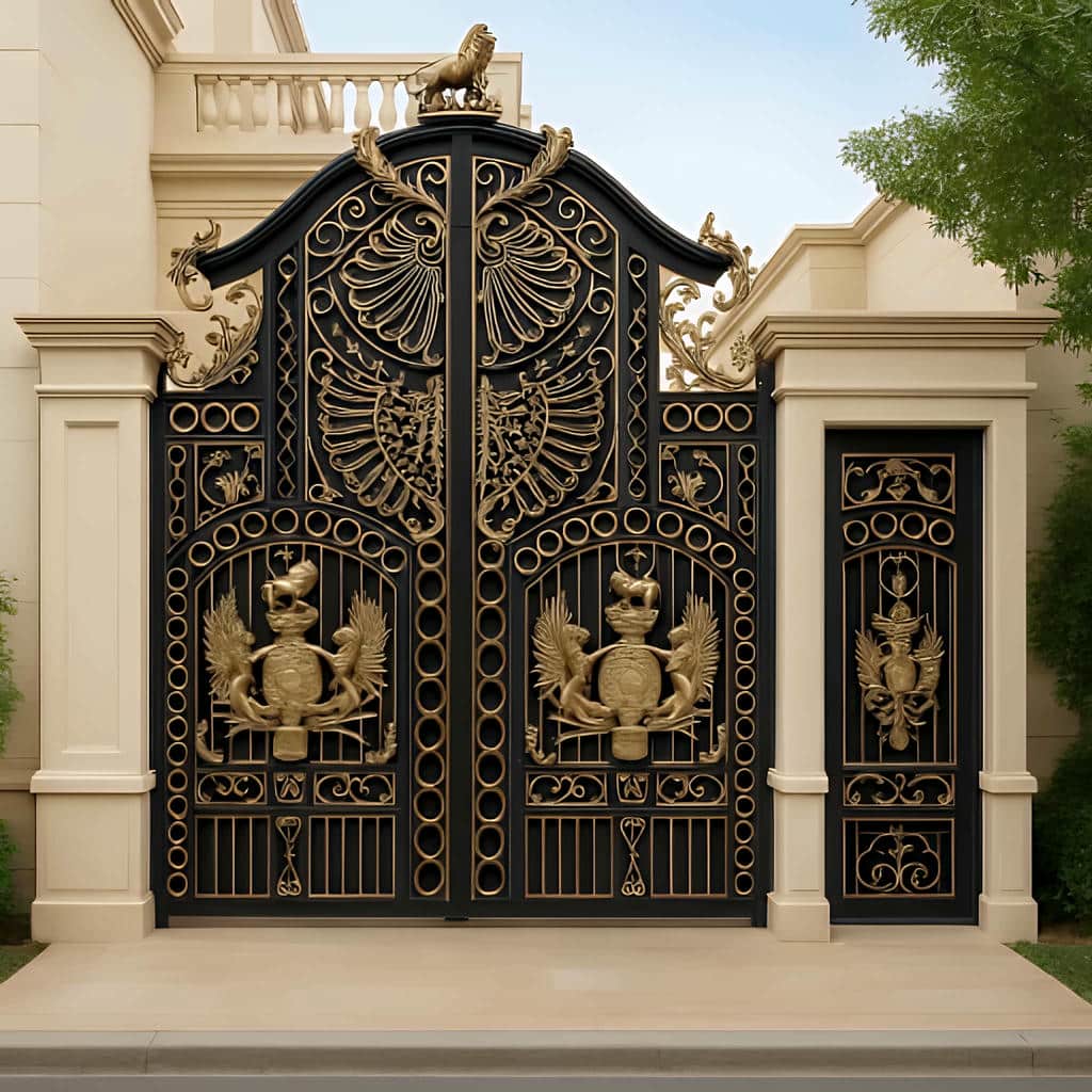 فروش درب پارکینگ فلزی حیاط ساده در یزد