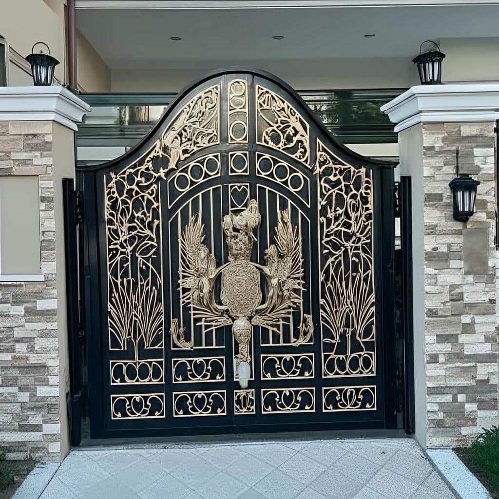 قیمت درب پارکینگ فلزی حیاط فرفورژه در رشت