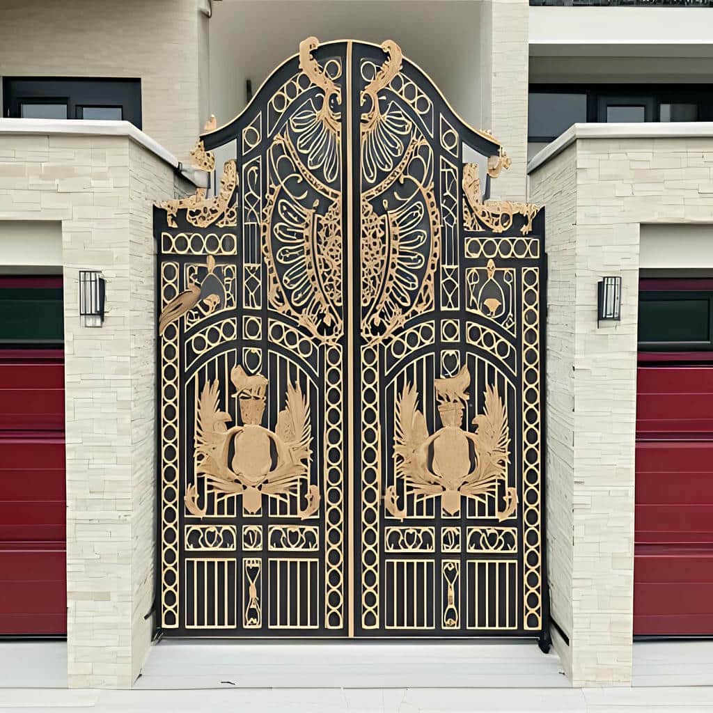نصب درب پارکینگ فلزی حیاط فرفورژه در ساری