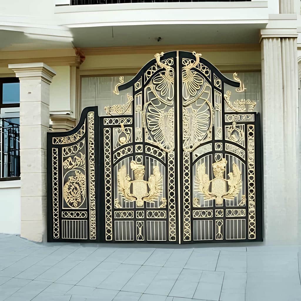 خرید درب پارکینگ فلزی حیاط پروفیل سنگین در قم
