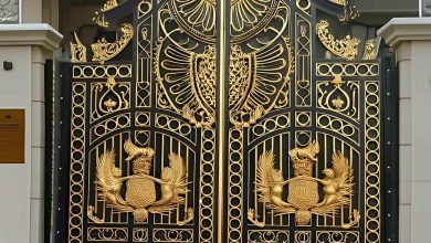 درب پارکینگ فلزی حیاط در سمنان