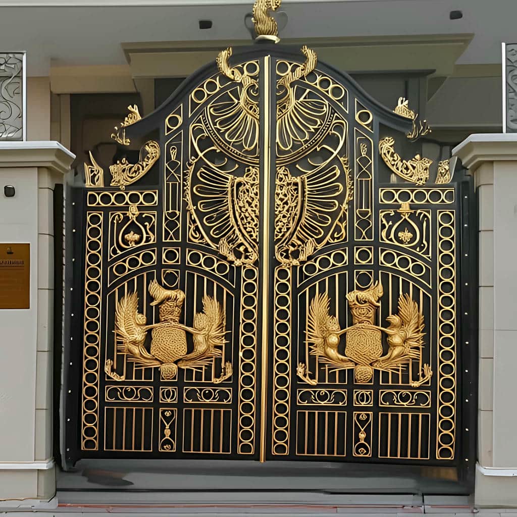 درب پارکینگ فلزی حیاط در سمنان