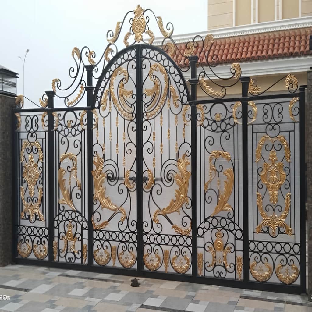خرید درب پارکینگ فلزی حیاط پروفیل سنگین در سیرجان