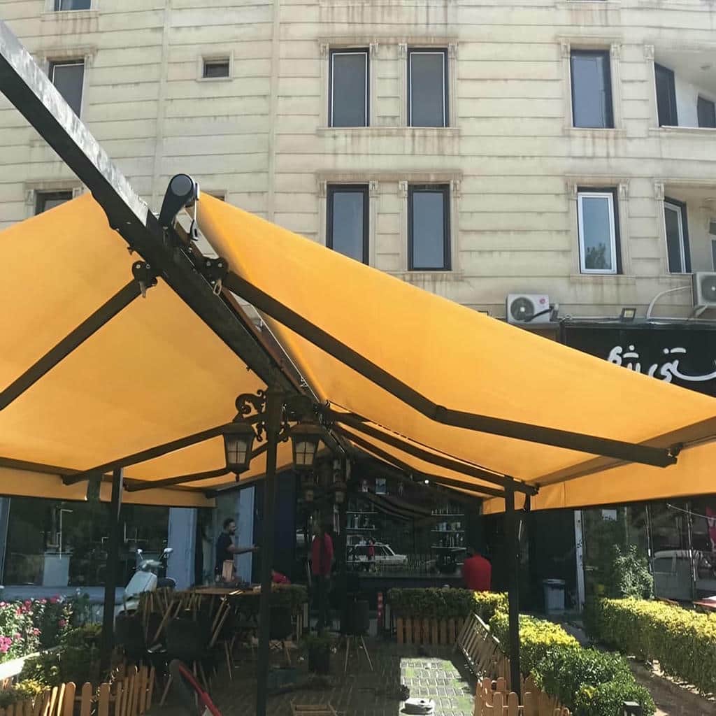 سایبان برقی با ریل حرکتی روان سایبان برقی با ریل حرکتی روان