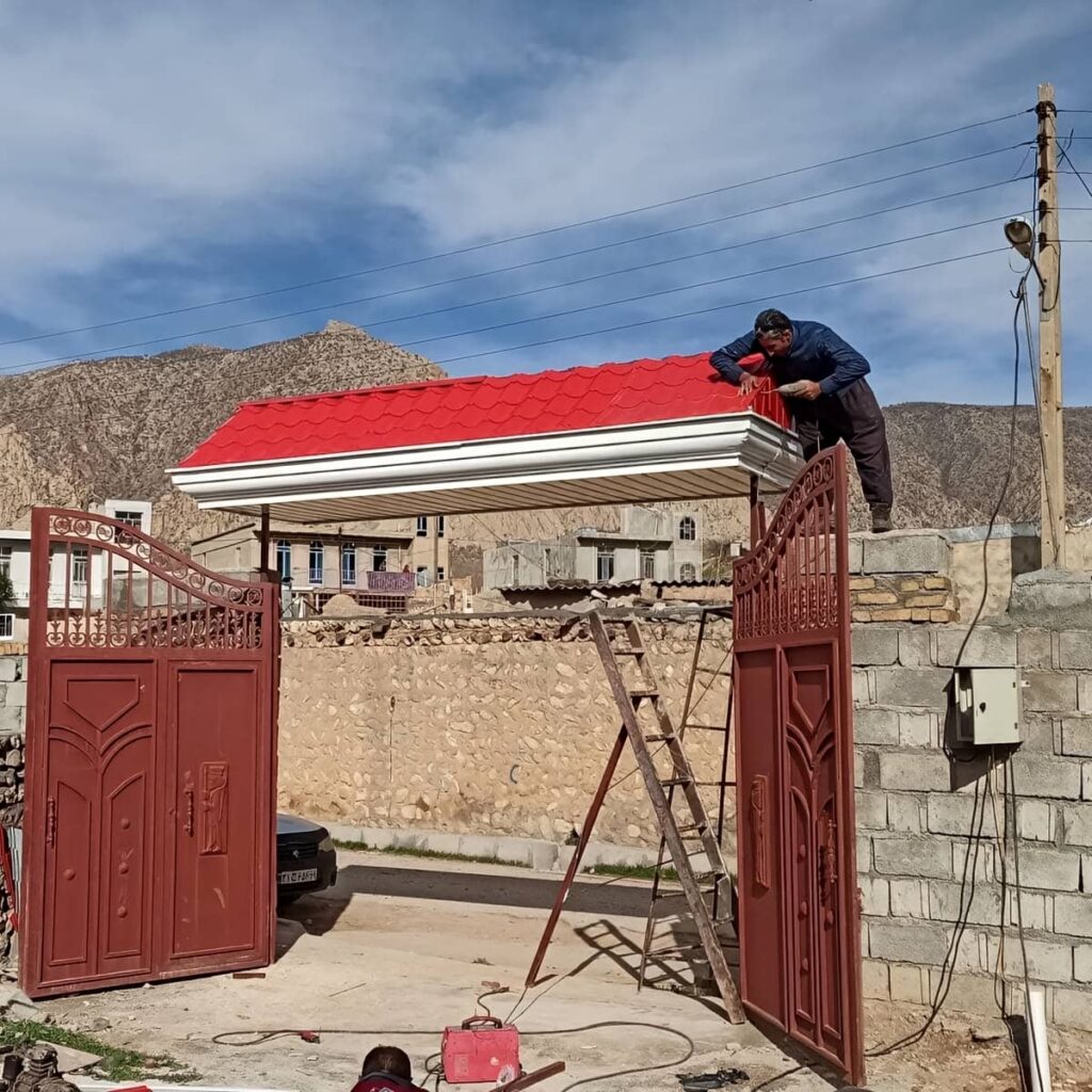 قیمت اجرای آردواز با ورق گالوانیزه رنگی