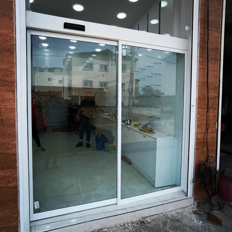 11 مدل درب اتوماتیک شیشه ای تلسکوپی عرض کم