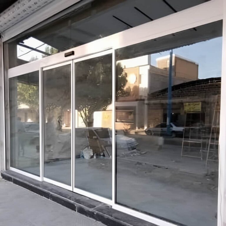14 نمونه درب اتوماتیک شیشه ای فریم دار آلومینیوم 14 نمونه درب اتوماتیک شیشه ای فریم دار آلومینیوم